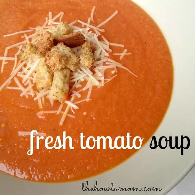 Fresh Tomato Soup - packed with deliciously ripe garden tomatoes