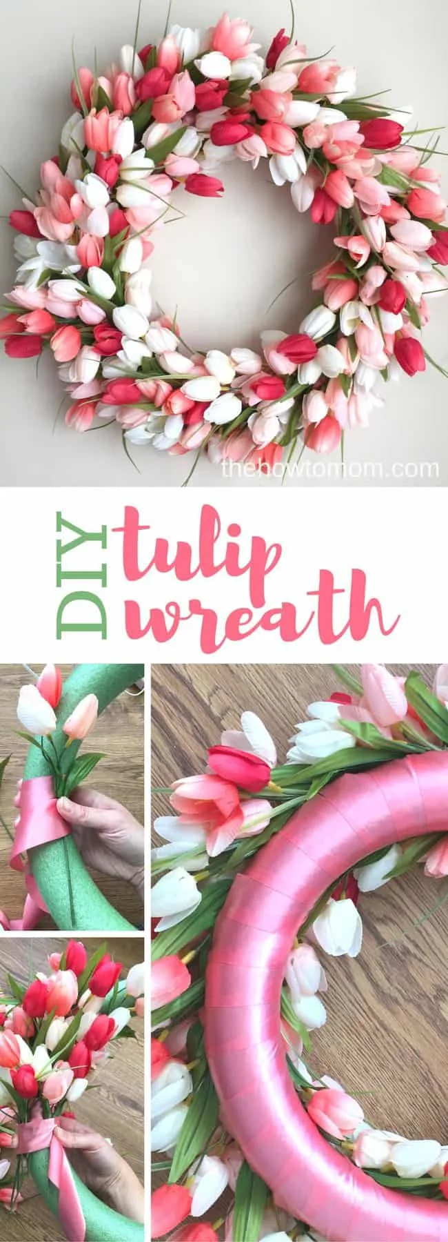 DIY tulip wreath - stunning spring wreath