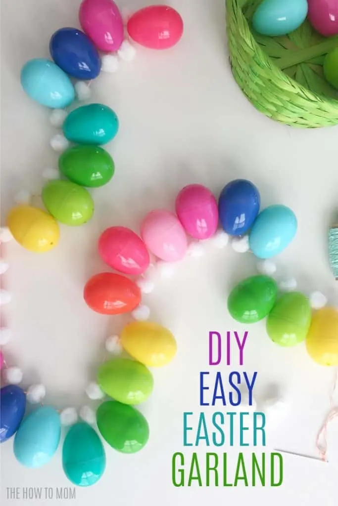 DIY Easy Easter Egg Garland - great way to use up plastic eggs!