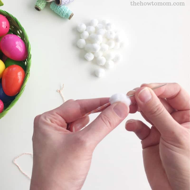 How to make a easter garland with plastic easter eggs