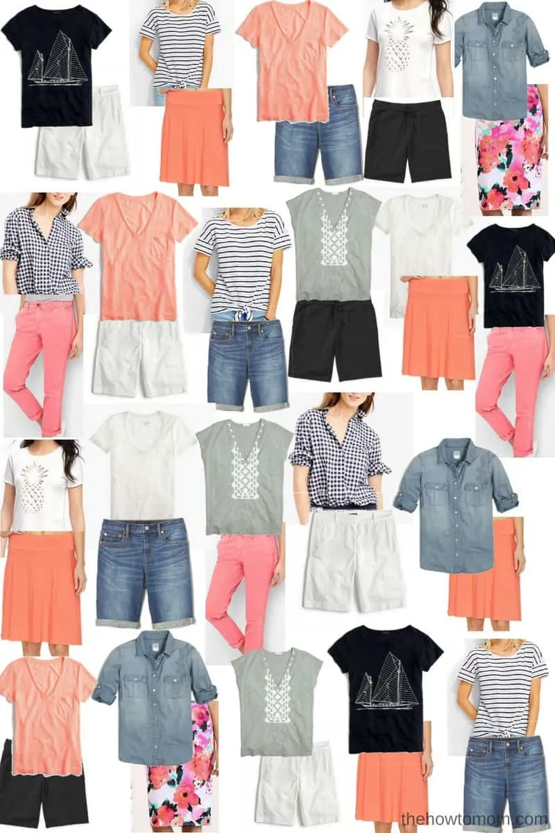 Capsule Wardrobe - Summer Outfit Ideas for Modest Young Moms