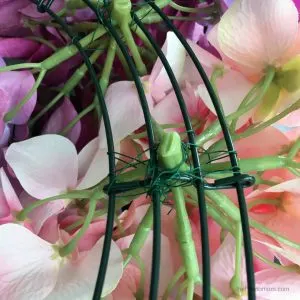 How to Make a Hydrangea Wreath - using a wire wreath form and floral wire