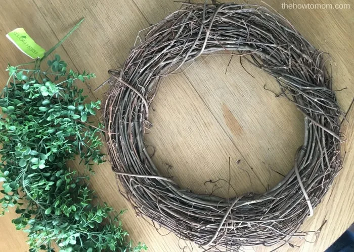 How to make a faux boxwood wreath - supplies needed