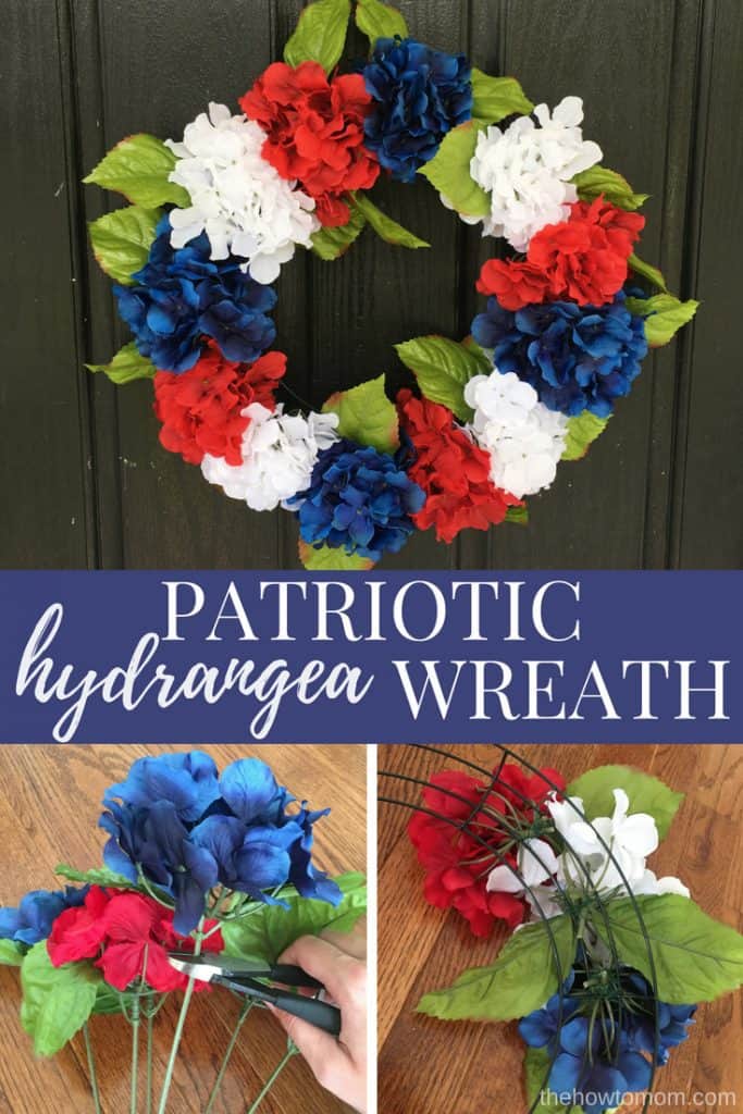 How to make a Patriotic Hydrangea Wreath - Easy 4th of July DIY