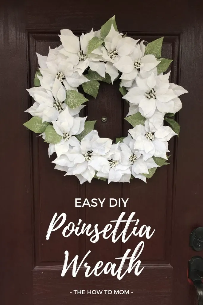 How to make an easy DIY poinsettia wreath