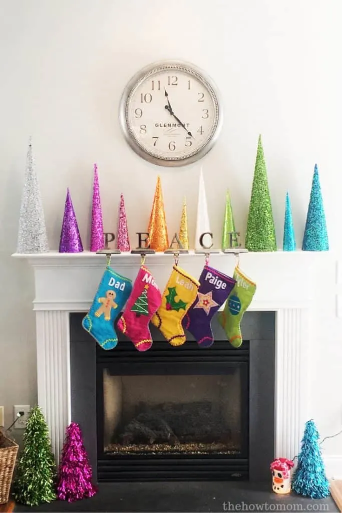Rainbow Christmas Tree Cones - Bright and Colorful Christmas Decor