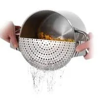 Westmark 16392260 Stainless Steel Pan Pot Strainer with Recessed Hand Grips Suitable For All Sizes Up to 10"