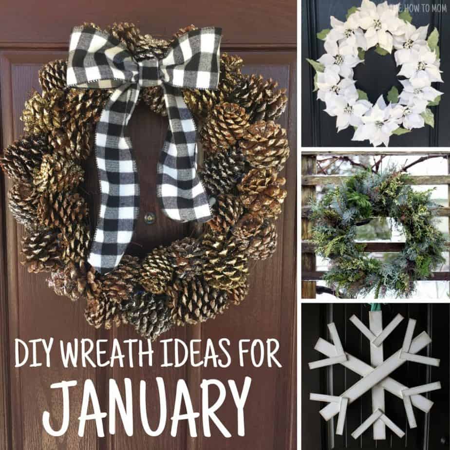 January Wreath Ideas - DIY Winter Wreaths