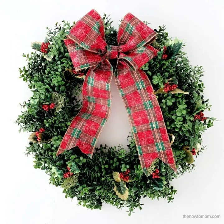 Christmas boxwood wreath