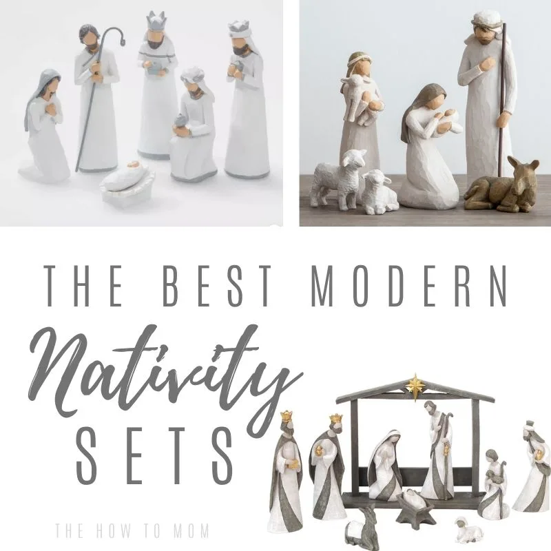 modern and minimal nativity sets