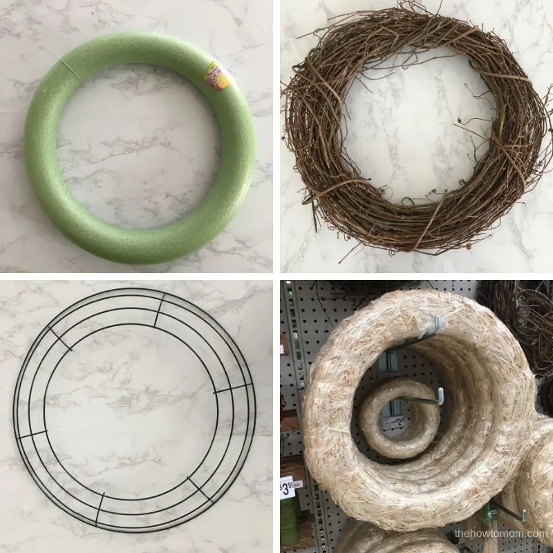 different types of wreath frames