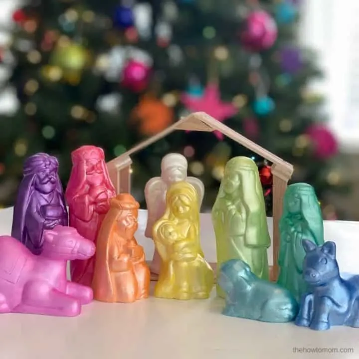 colorful nativity set