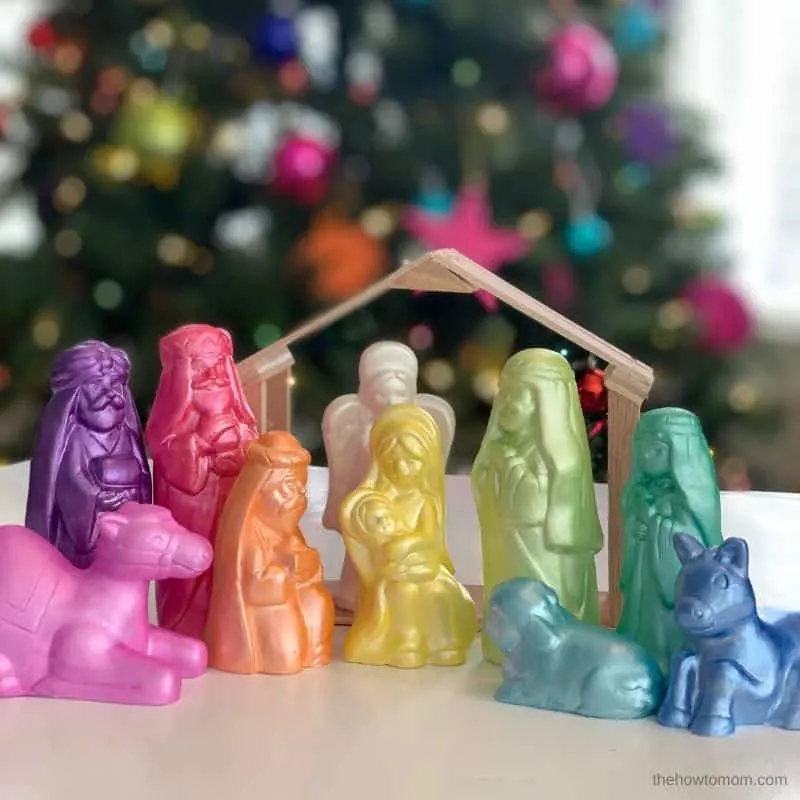 colorful nativity set