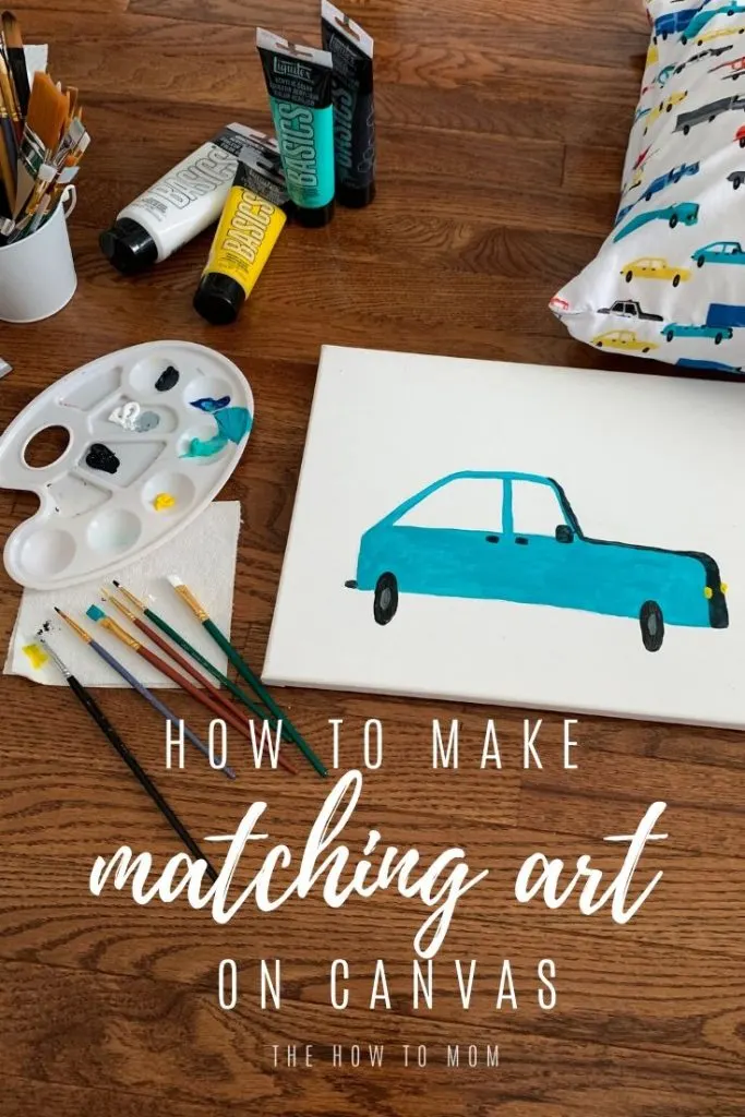 how to make matching art on canvas