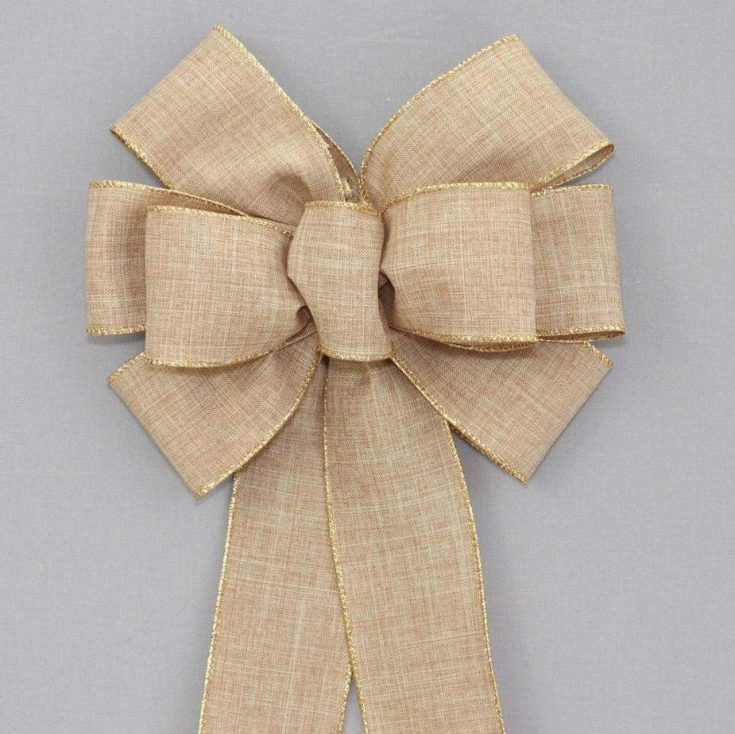 Image for Burlap and Gold Bow
