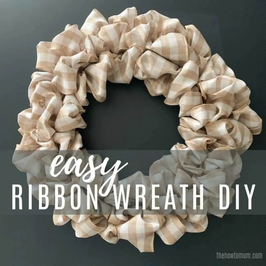 easy ribbon wreath DIY