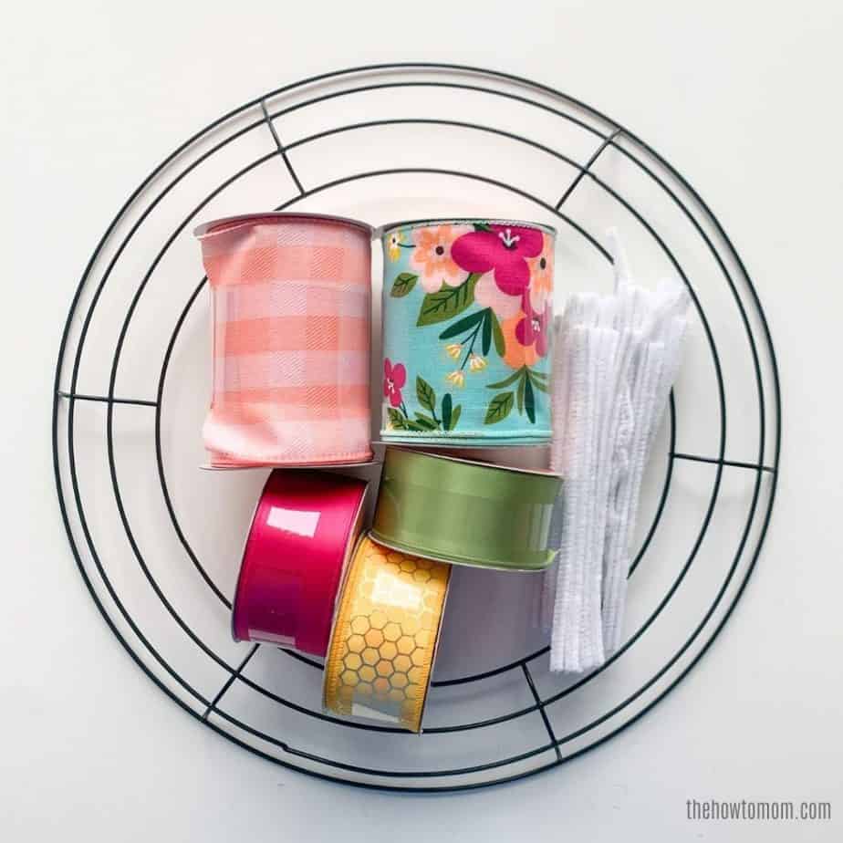 How to Make a Ribbon Wreath Easy! The How To Mom