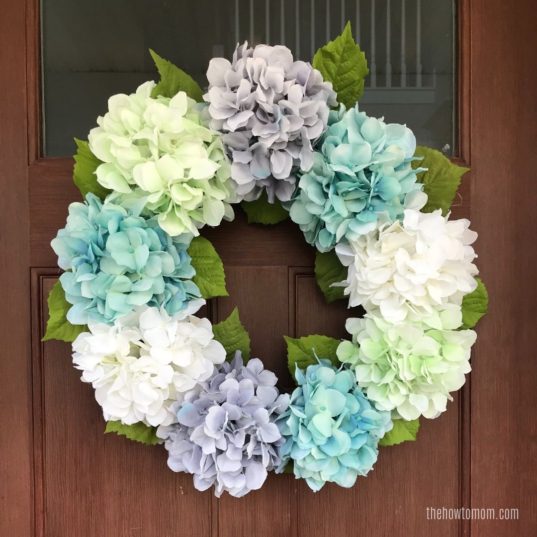 How to Make a Beautiful Summer Hydrangea Wreath • The How To Mom
