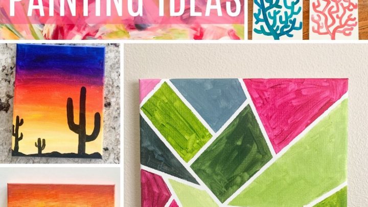 Easy Canvas Painting Ideas – 30+ DIYs for Beginners – The How To Mom
