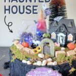 haunted house centerpiece pin