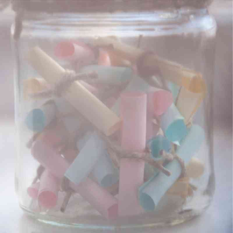 A jar filled with notes of favorite things to do can spur ideas for date night.