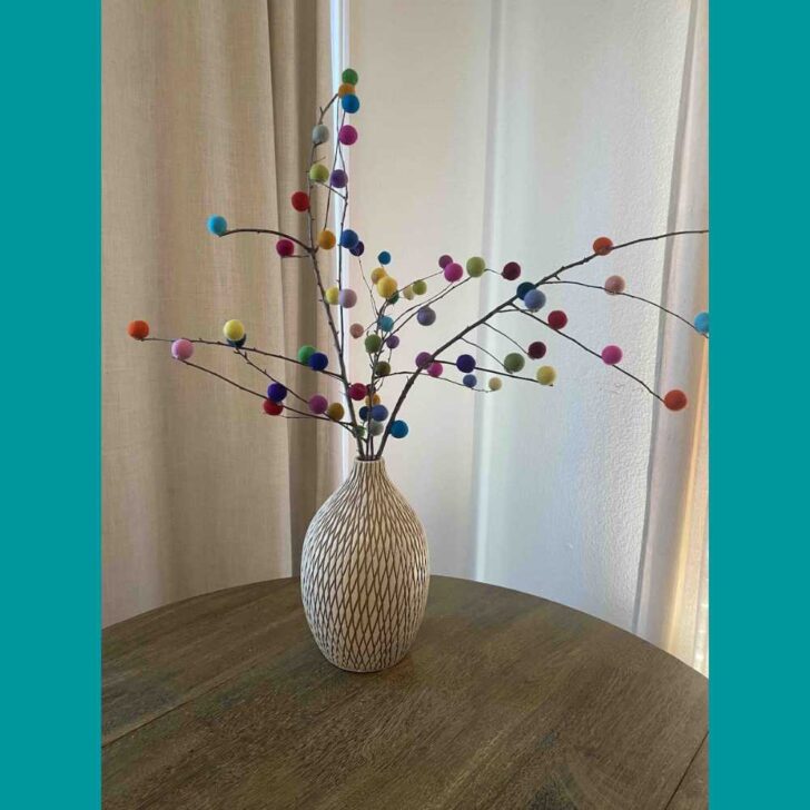 Create a fun and playful pom pom tree - simple and cheap!