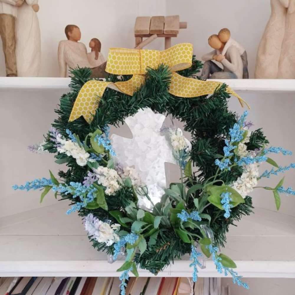 Budget Easter Wreath - Finished Project.