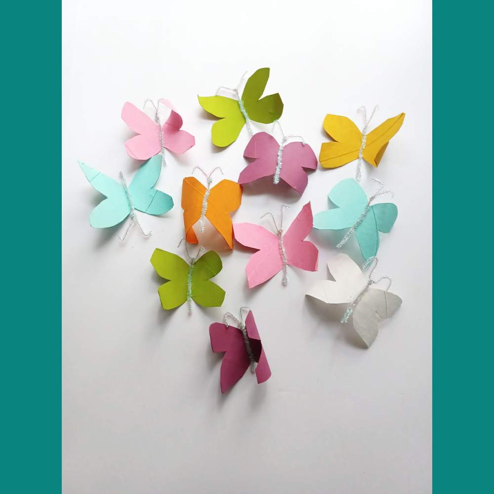 Tissue Paper Butterfly Mobile Craft - Make and Takes