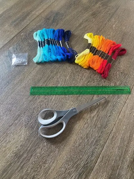 Embroidery Floss Earrings supplies